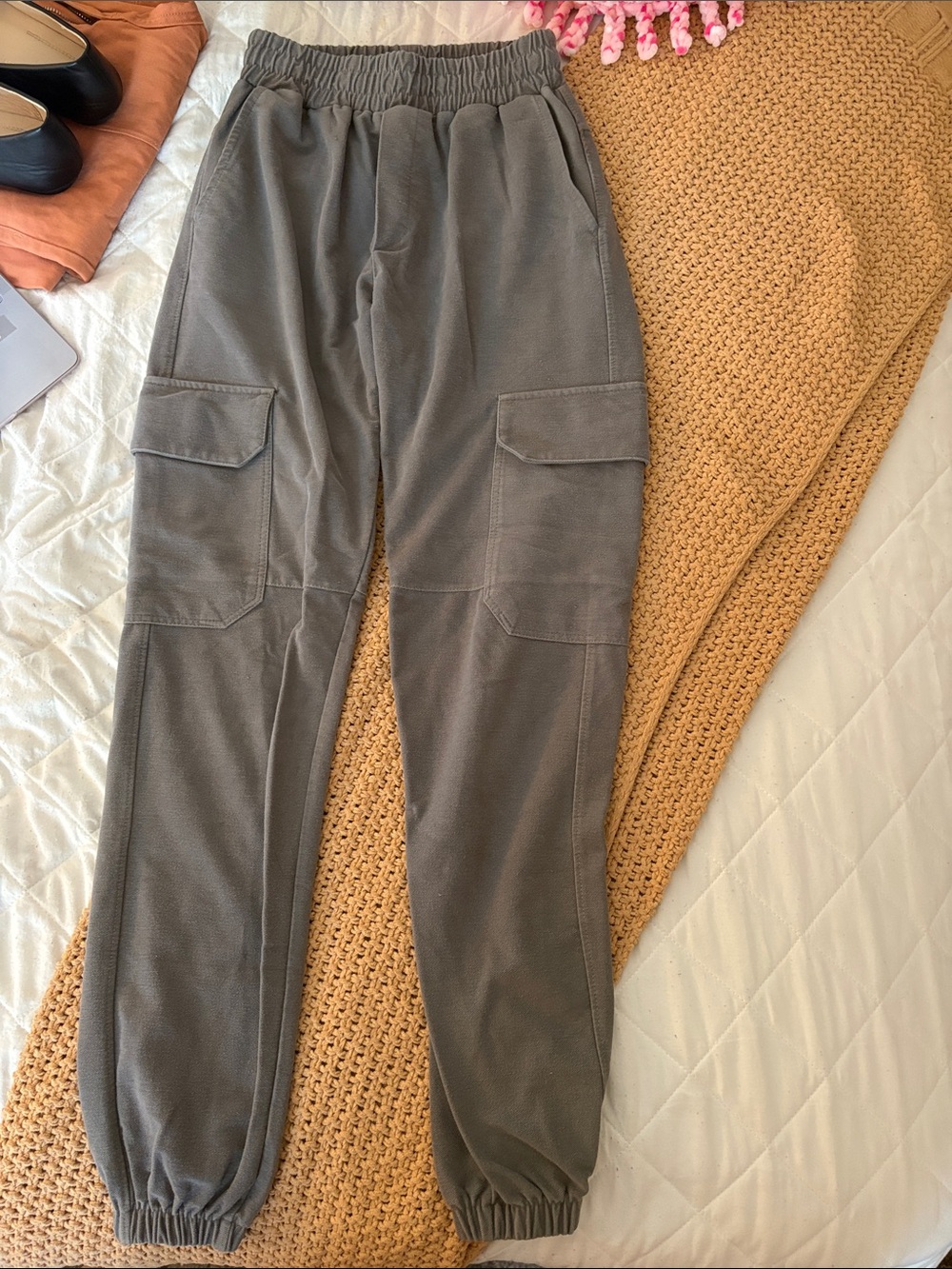 EARTHBOUND Kids Olive Gray Cargo Joggers